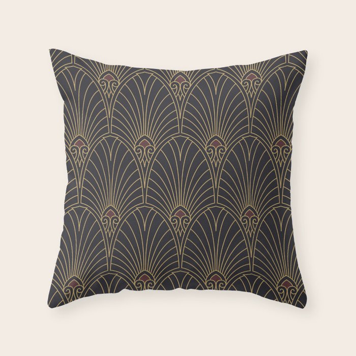 Art Deco Pattern Shape  Throw Pillow Gallery Image 6