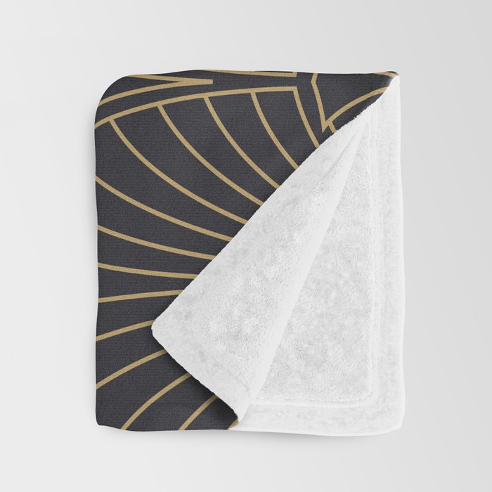 Art Deco Pattern Shape  Throw Blanket Gallery Image 3