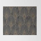 Art Deco Pattern Shape  Throw Blanket Gallery Image 2