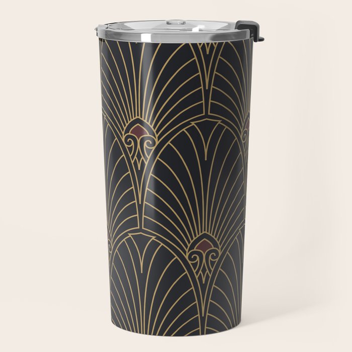 Art Deco Pattern Shape  Travel Mug Gallery Image 2