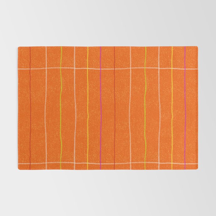 Textured Picnic Pattern in Poppy Red Rug Gallery Image 2