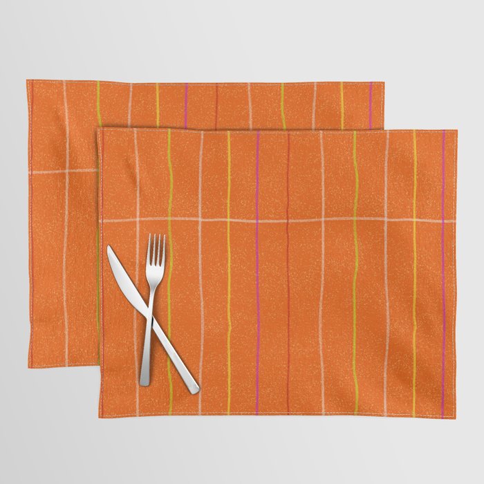 Textured Picnic Pattern in Poppy Red Placemat Gallery Image 1