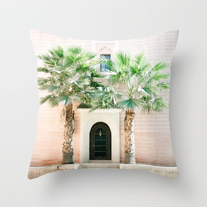 Magical Marrakech | Travel photography Morocco | Pastel colored. Throw Pillow Gallery Image 6