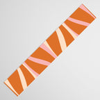 Mid Century Modern Retro Lounge Striped Ogee Pattern Pink Orange Cream Table Runner Gallery Image 3