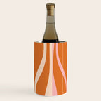Mid Century Modern Retro Lounge Striped Ogee Pattern Pink Orange Cream Wine Chiller Gallery Image 3