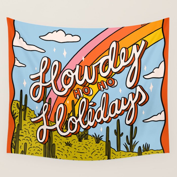 Howdy Ho Ho Holidays Wall Tapestry Gallery Image 4