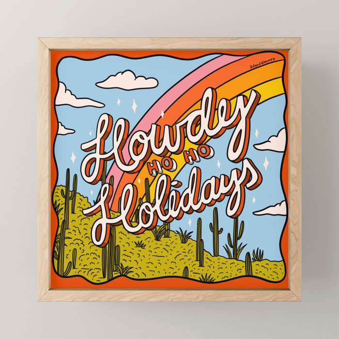 Howdy Ho Ho Holidays Mini Art Print Gallery Image 1
