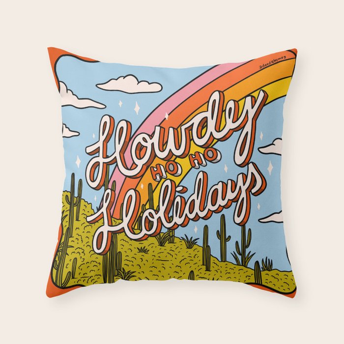 Howdy Ho Ho Holidays Throw Pillow Gallery Image 6