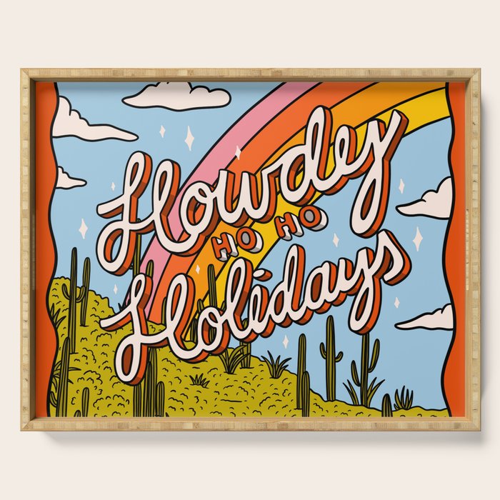 Howdy Ho Ho Holidays Serving Tray Gallery Image 1