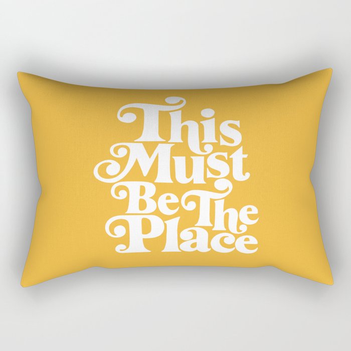 This Must Be The Place - Yellow Palette Rectangular Pillow Gallery Image 1