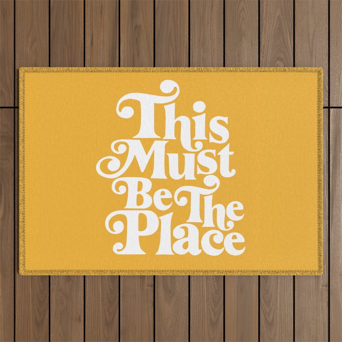This Must Be The Place - Yellow Palette Outdoor Rug Gallery Image 1