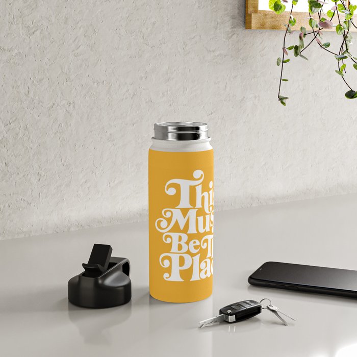 This Must Be The Place - Yellow Palette Water Bottle Gallery Image 4