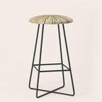 Multicolor Mid Century Modern Sunburst 5 Stool Gallery Image 1