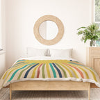 Multicolor Mid Century Modern Sunburst 5 Duvet Cover Gallery Image 3