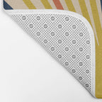 Multicolor Mid Century Modern Sunburst 5 Bath Mat Gallery Image 2