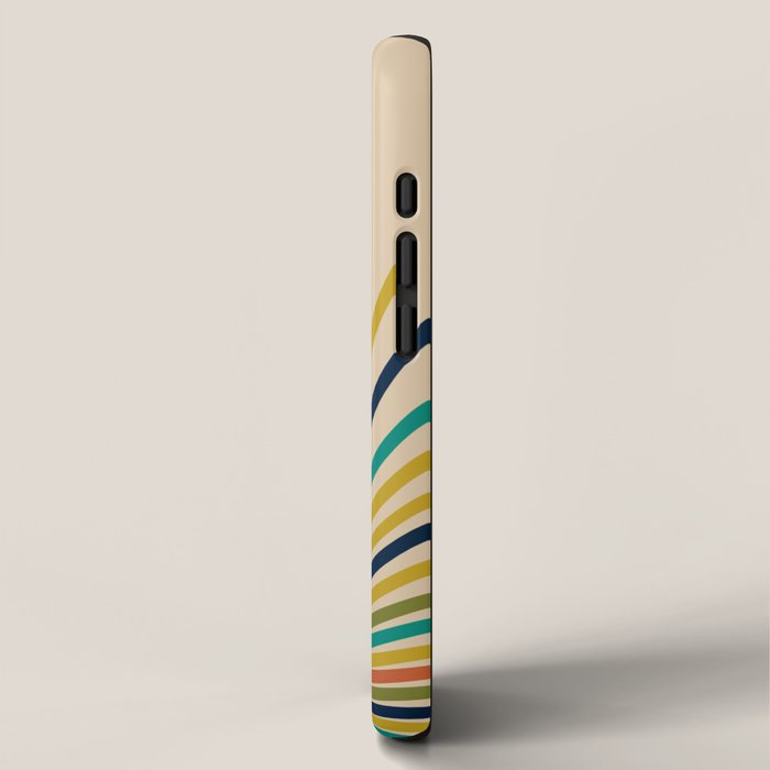 Multicolor Mid Century Modern Sunburst 5 iPhone Case Gallery Image 2