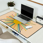 Multicolor Mid Century Modern Sunburst 5 Desk Mat Gallery Image 2
