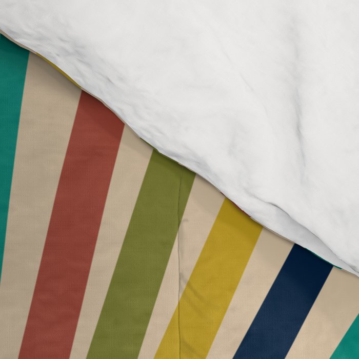 Multicolor Mid Century Modern Sunburst 5 Comforter Gallery Image 4