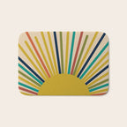 Multicolor Mid Century Modern Sunburst 5 Bath Mat Gallery Image 1