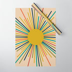 Multicolor Mid Century Modern Sunburst 5 Wrapping Paper Gallery Image 1