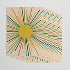 Multicolor Mid Century Modern Sunburst 5 Wrapping Paper Gallery Image 3