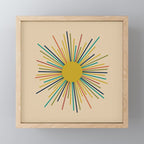Multicolor Mid Century Modern Sunburst 5 Mini Art Print Gallery Image 1