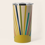 Multicolor Mid Century Modern Sunburst 5 Travel Mug Gallery Image 1