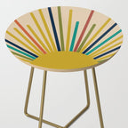 Multicolor Mid Century Modern Sunburst 5 Side Table Gallery Image 2