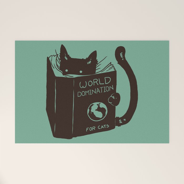 World Domination for Cats (Green) Welcome Mat Gallery Image 1
