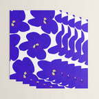 Blue Retro Flowers #decor #society6 #buyart Wrapping Paper Gallery Image 3
