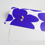 Blue Retro Flowers #decor #society6 #buyart Wrapping Paper Gallery Image 2