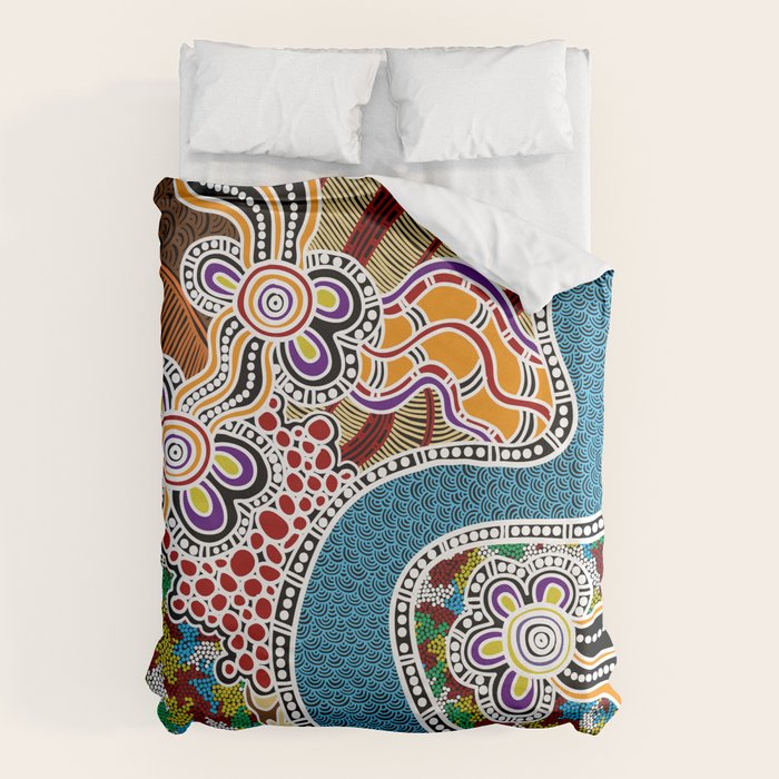 Authentic Aboriginal Art -  Duvet Cover