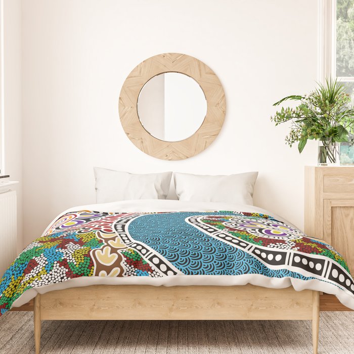Authentic Aboriginal Art -  Duvet Cover Gallery Image 3