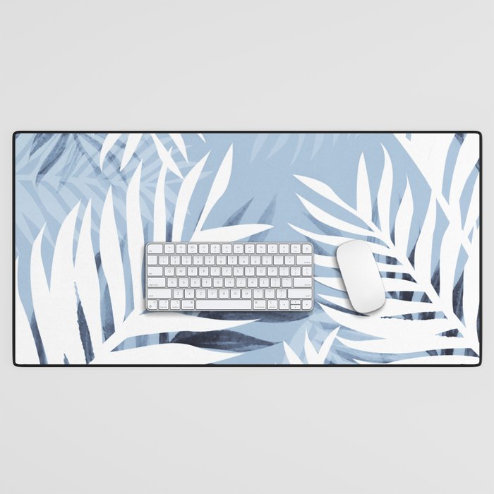 Tropical bliss - chambray blue Desk Mat Gallery Image 1