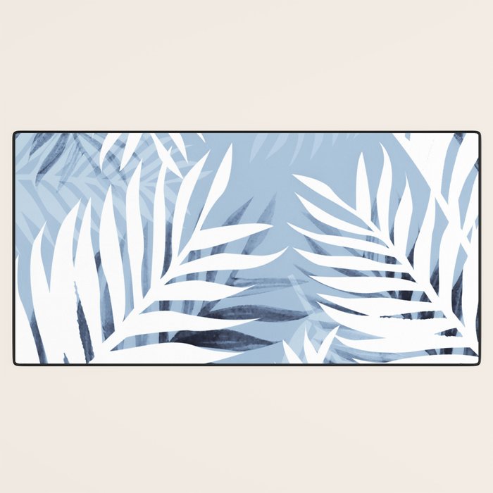 Tropical bliss - chambray blue Desk Mat Gallery Image 3