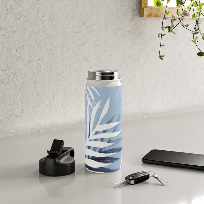 Tropical bliss - chambray blue Water Bottle Gallery Image 5