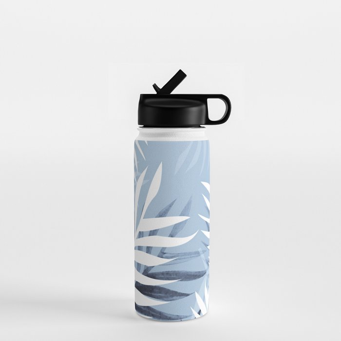 Tropical bliss - chambray blue Water Bottle Gallery Image 1