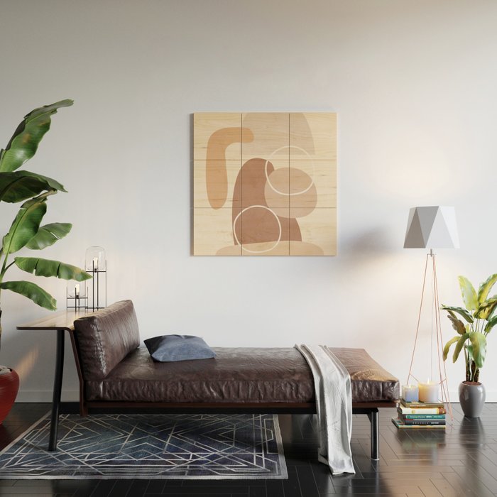 Abstract Shapes No 26 Wood Wall Art Gallery Image 2