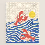 Lobsters Frolicking in the Ocean Waves Jigsaw Puzzle Gallery Image 1