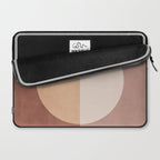 Terracotta Minimalist Artwork with Moon Laptop Sleeve Gallery Image 2