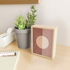 Terracotta Minimalist Artwork with Moon Mini Art Print Gallery Image 2