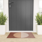 Terracotta Minimalist Artwork with Moon Welcome Mat Gallery Image 3
