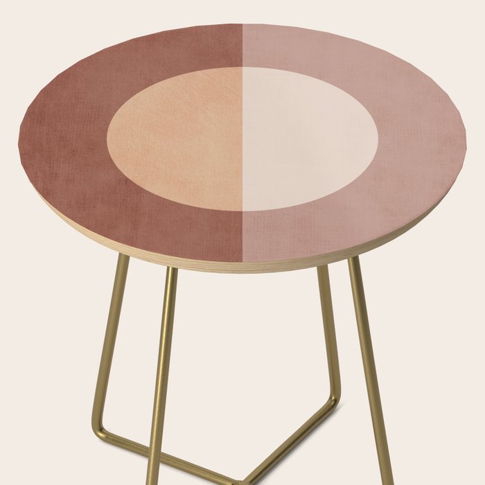 Terracotta Minimalist Artwork with Moon Side Table Gallery Image 2