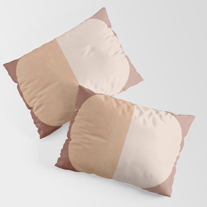 Terracotta Minimalist Artwork with Moon Pillow Sham Gallery Image 3