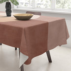 Terracotta Minimalist Artwork with Moon Tablecloth Gallery Image 3