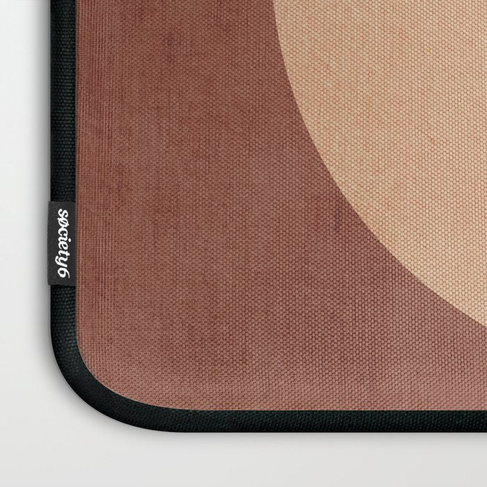 Terracotta Minimalist Artwork with Moon Laptop Sleeve Gallery Image 3