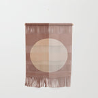 Terracotta Minimalist Artwork with Moon Wall Hanging Gallery Image 1