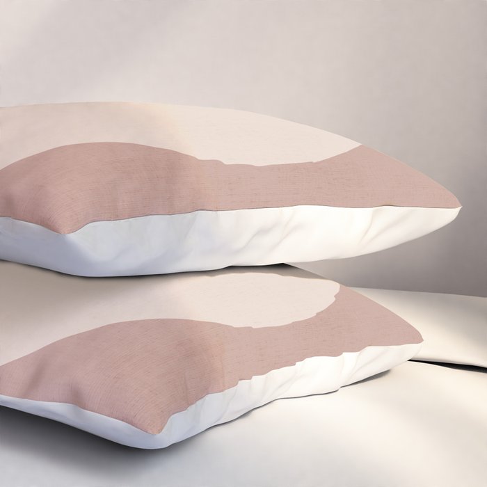 Terracotta Minimalist Artwork with Moon Pillow Sham Gallery Image 3