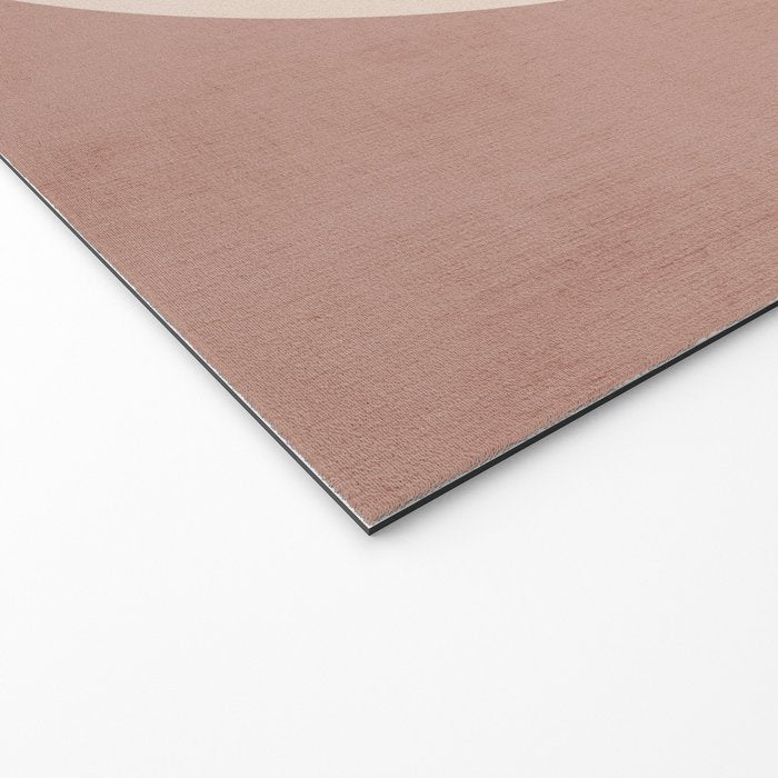 Terracotta Minimalist Artwork with Moon Welcome Mat Gallery Image 2