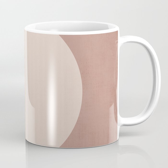 Terracotta Minimalist Artwork with Moon Coffee Mug Gallery Image 1